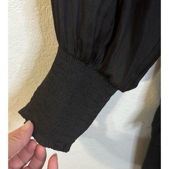 GB Dillard's Black Long Sleeve Ruffle Tiered Mini Dress - Women's XL - Picture 4 of 10